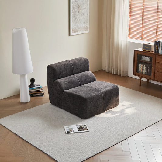 Modern Compressed Lounge Chair with Ottoman